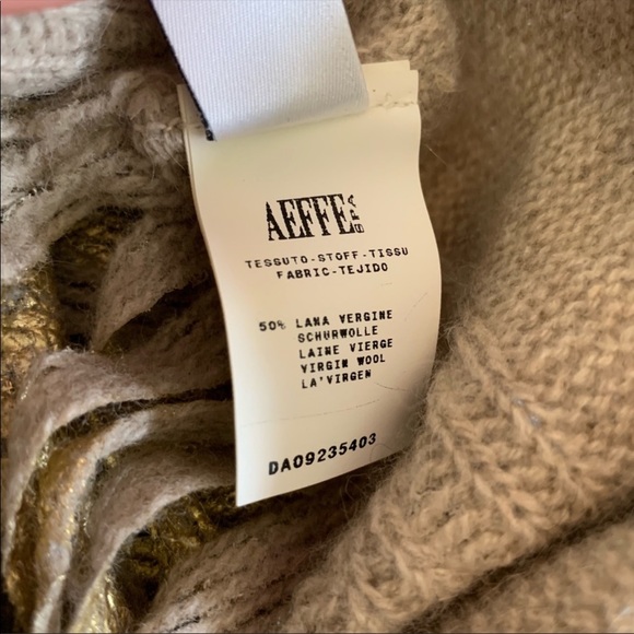 Moschino AEFFE SPA dress 10 Gold crochet knit wool - Picture 8 of 8